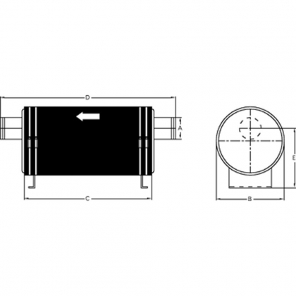 Orbitrade 16703 Silencer for Volvo Penta 